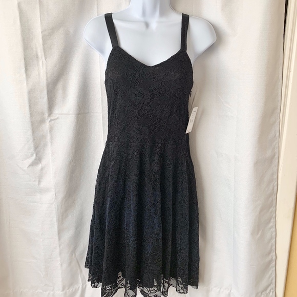 NWT- Free People Black Comb Lace Dress!! - Picture 1 of 5